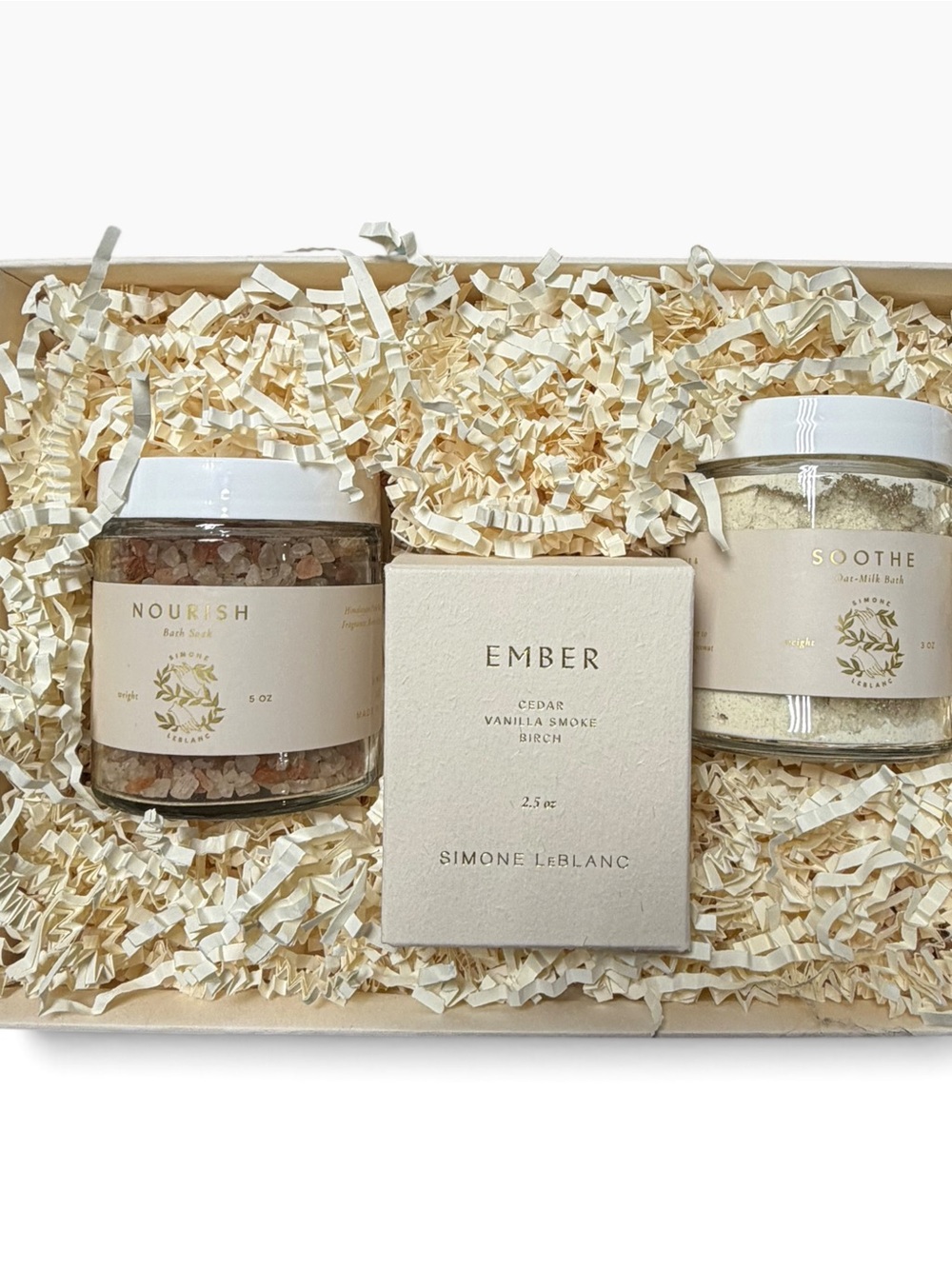 Simone LeBlanc Luxury Bath & Candle Gift Set – New in Gift Box